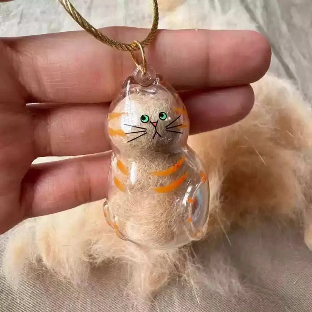 Cat Hair Storage Keychain Charm