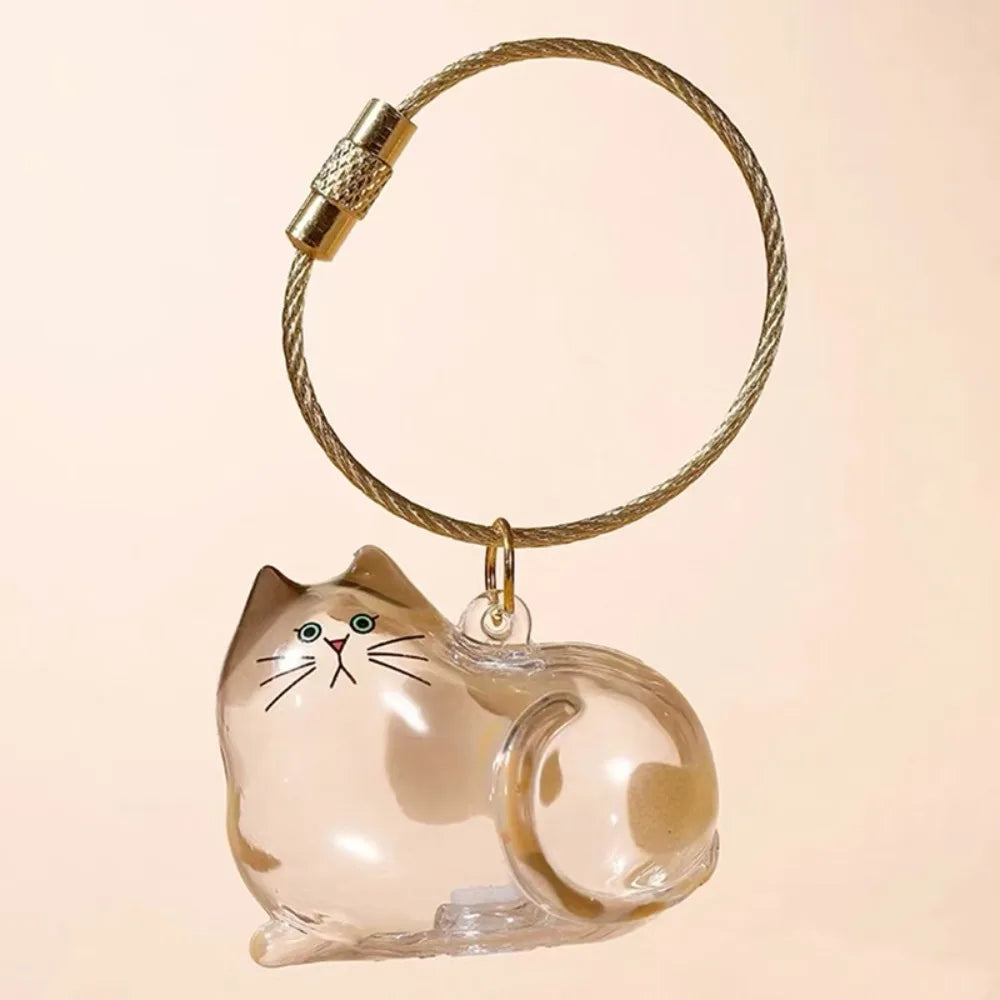 Cat Hair Storage Keychain Charm