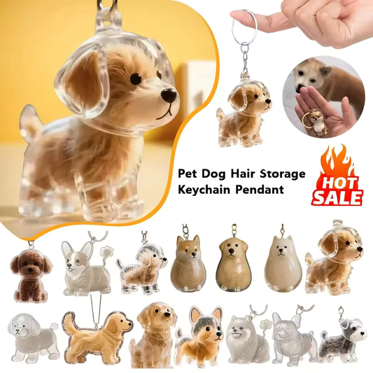 Dog Hair Storage Keychain Charm