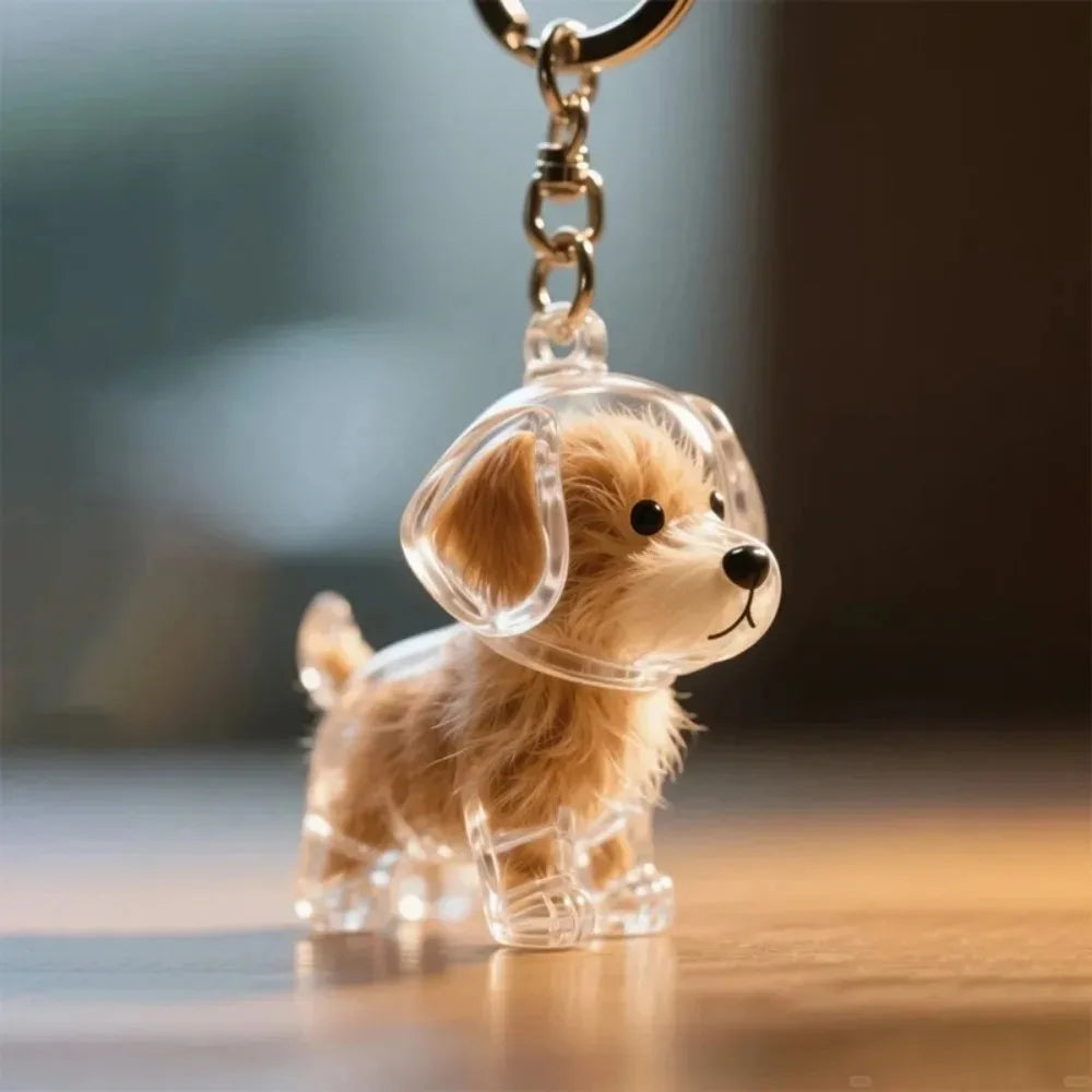 Dog Hair Storage Keychain Charm