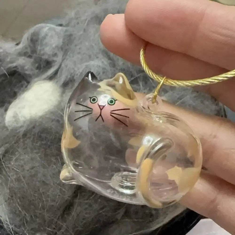 Cat Hair Storage Keychain Charm