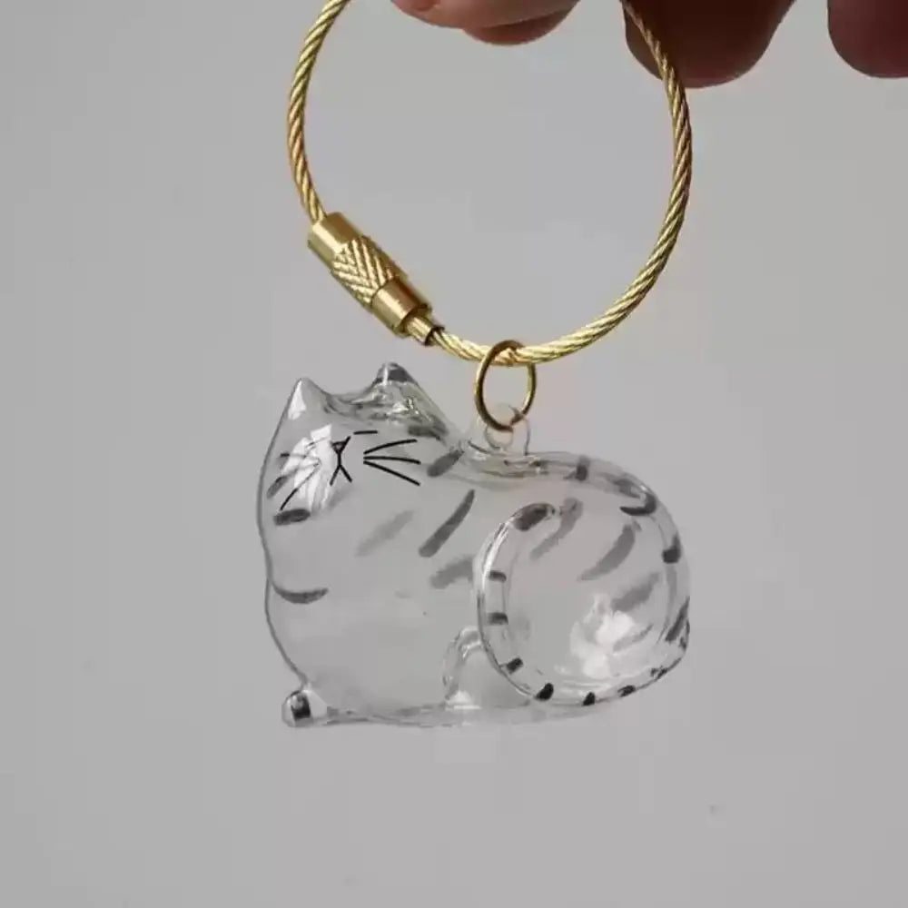 Cat Hair Storage Keychain Charm