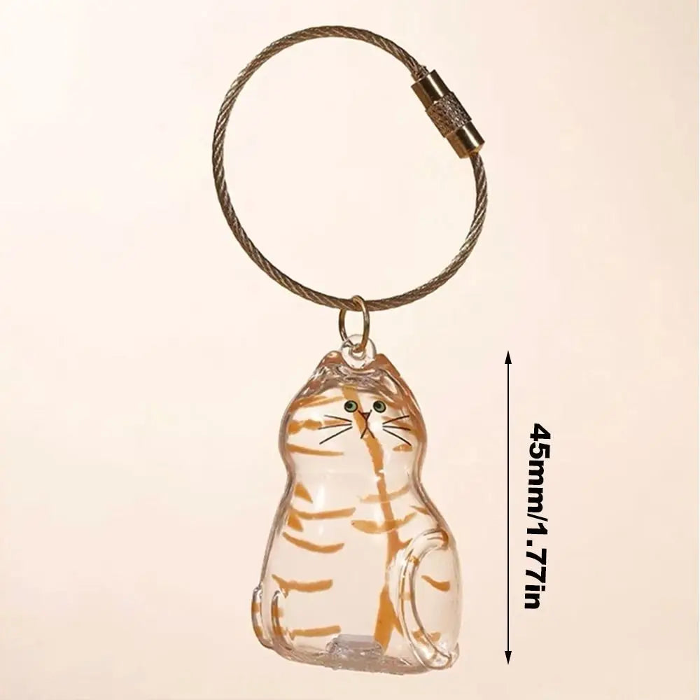 Cat Hair Storage Keychain Charm