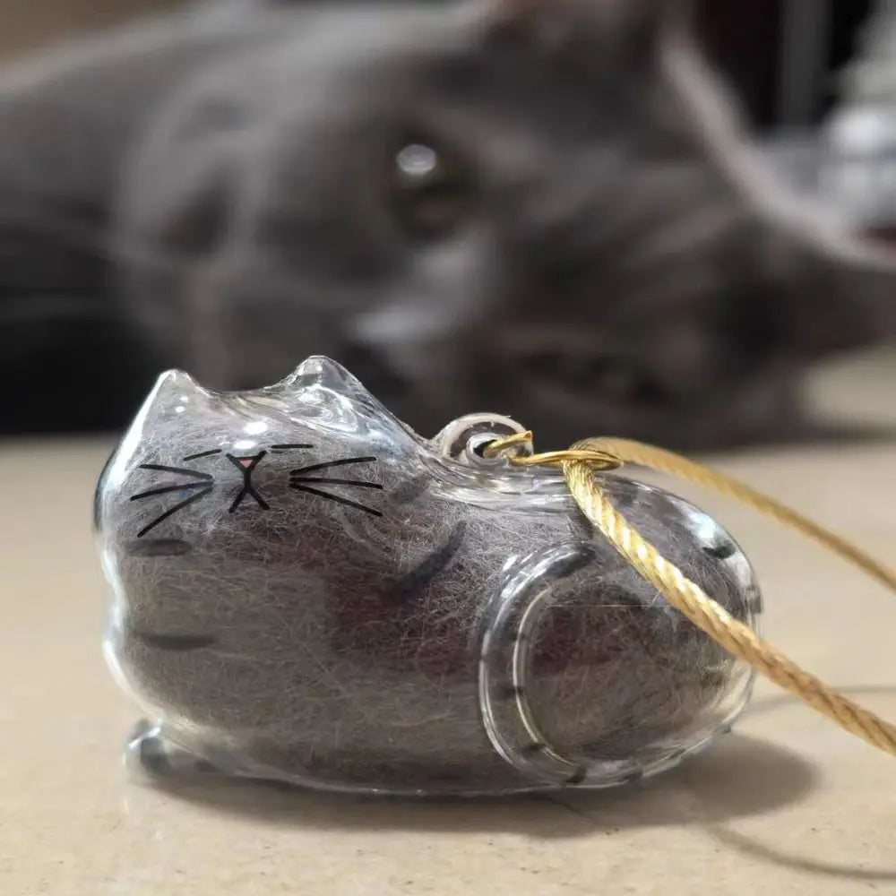 Cat Hair Storage Keychain Charm