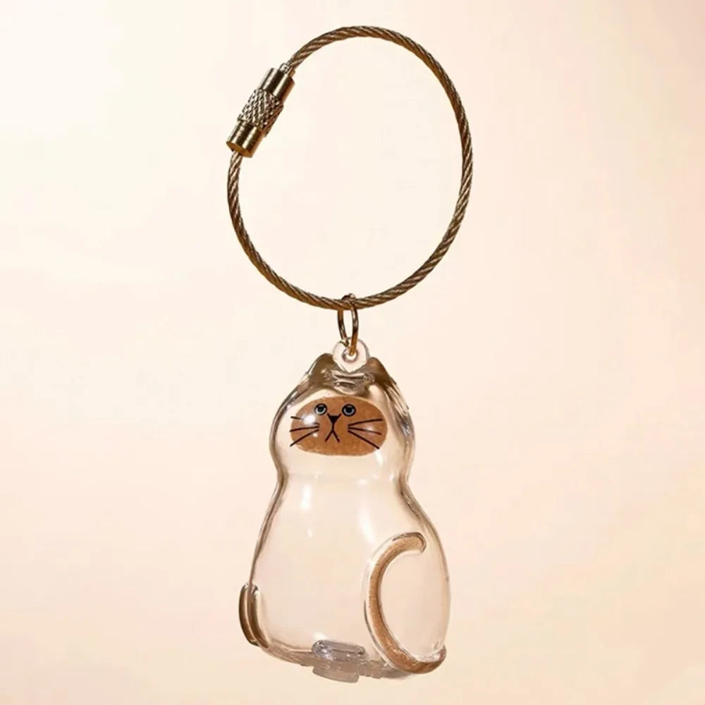 Cat Hair Storage Keychain Charm