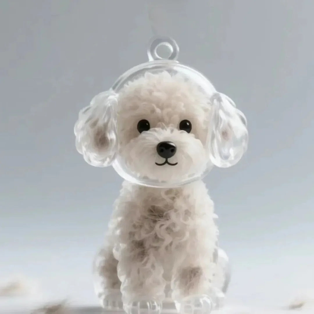 Dog Hair Storage Keychain Charm