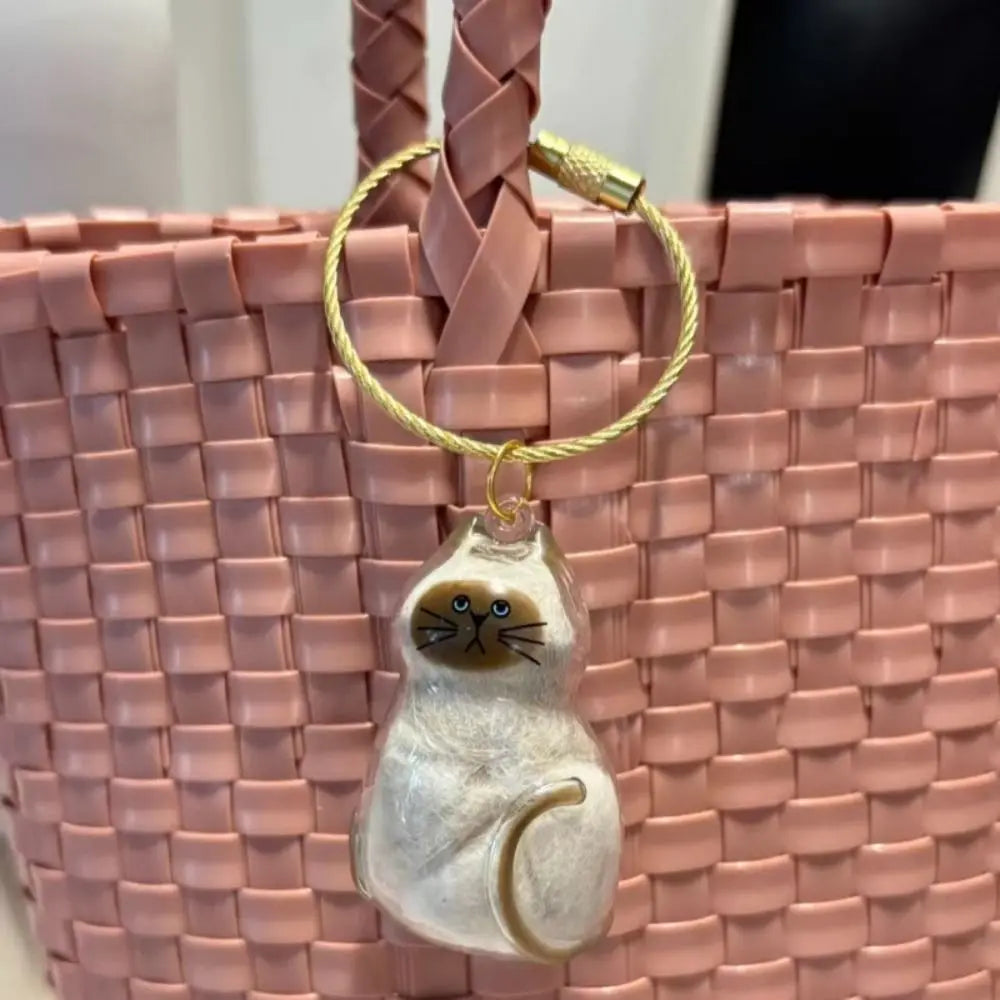 Cat Hair Storage Keychain Charm