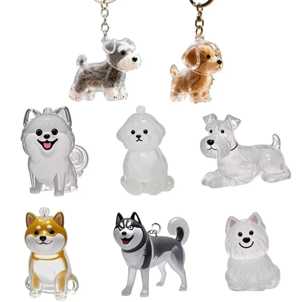 Dog Hair Storage Keychain Charm