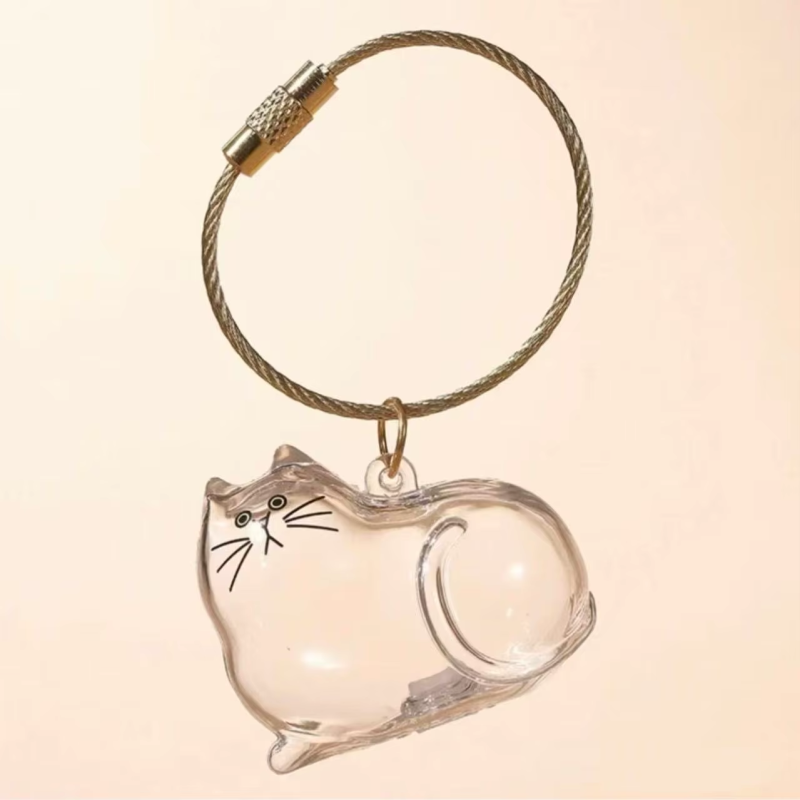 Cat Hair Storage Keychain Charm