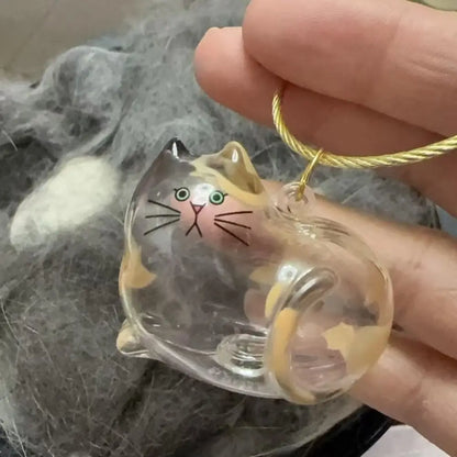Cat Hair Storage Keychain Charm