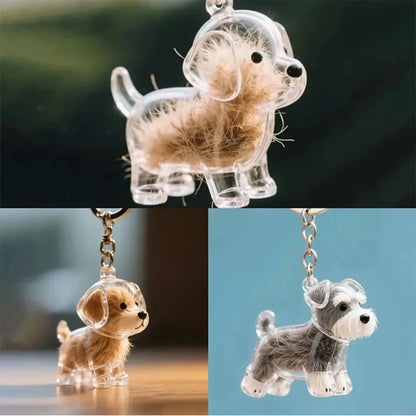 Dog Hair Storage Keychain Charm