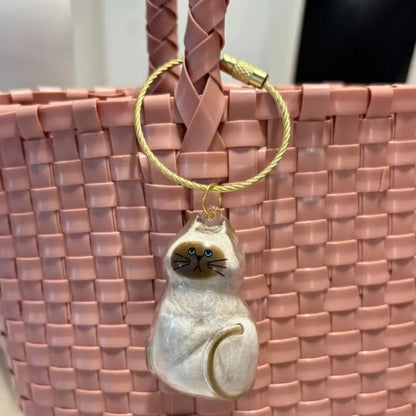 Cat Hair Storage Keychain Charm