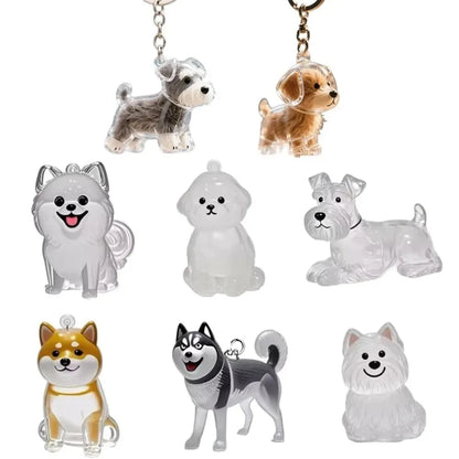 Dog Hair Storage Keychain Charm
